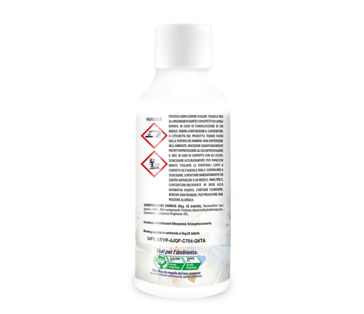 4 X PURO AMORE Essenza Concentrata Bianco Latte Bucato e Pavimenti – Profumo concentrato per biancheria e pavimenti – 40 lavaggi 200 ml + portachiavi Beni Culinari