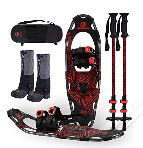 G2 25 Inches Light Weight Snowshoes for Women Men Youth, Set with Trekking Poles, Tote Bag,...