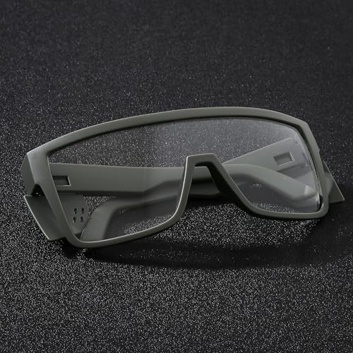 Image of UV400 Transition Photochromic Safety Glases Light to Dark Grey Lens ANSI Z87 Impact Approved