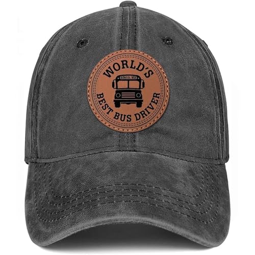 Supload Bus Driver Appreciation Gifts Worlds Best Bus Driver Gifts for Women Men School Bus Driver Cute Trucker Hat Black