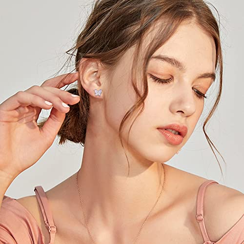 Uboory Hypoallergenic Screw Back Stud Earrings For Women Girls, Surgical Steel Screwback Earrings Studs Hoops Dangle Earrings Rainbow Heart Butterfly Flower Cartilage Earrings Screwback Earrings Forward Helix Tragus Daith Conch Rook Earrings Piercing Jewelry For Women Men #TOP4