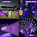 KunHe 2 Pack Rechargeable UV Black Light Portable Battery Powered Blacklight Cordless UV Light 395nm Ultraviolet Floodlight Lamp for Night Fishing Dark Glow Party Halloween