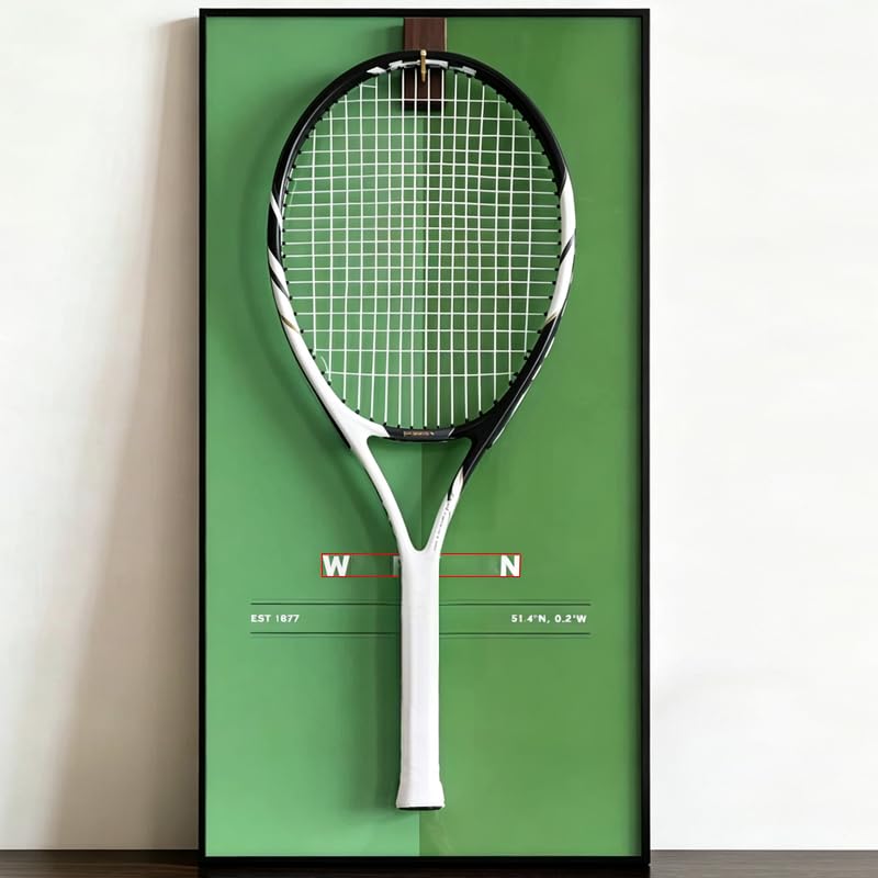 Cornice per racchetta da tennis, decorazione sportiva da appendere alla | L'elegante cornice protegge la racchetta aggiungendo decorazioni sportive di alta qualità alle pareti (racchetta non inclusa)