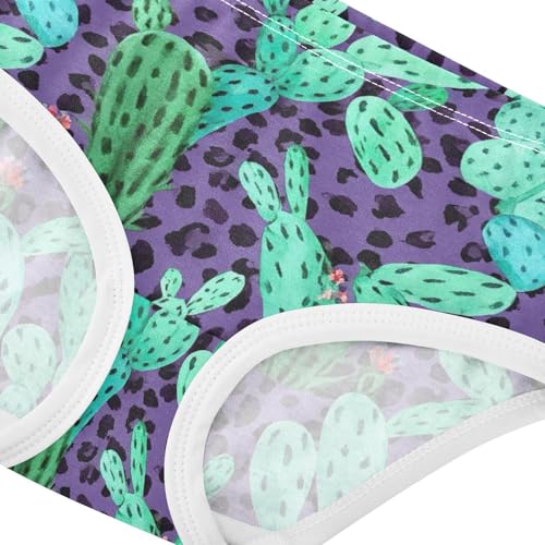 Durable Girls Underwear Toddler 2t Cotton Little Girl Panties Green Cactus Purple Leapard Briefs Undies Kids4