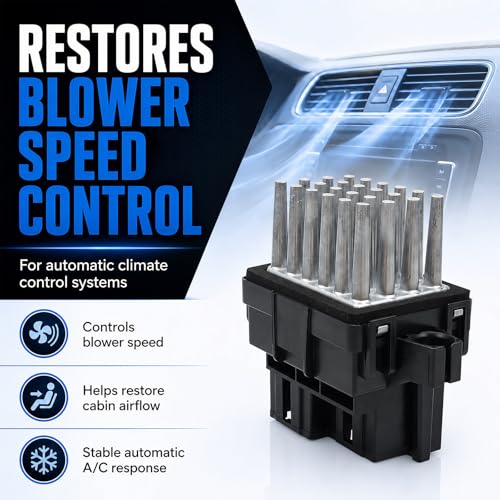 Image of Heater Blower Motor Resistor Compatible with 2007-2013 GMC Sierra 1500 2500 3500 Terrain Yukon, Chevy Silverado Suburban 1500 2500 Tahoe Camaro Equinox, Dodge Charger, P /N 15141283,68029736AA.
