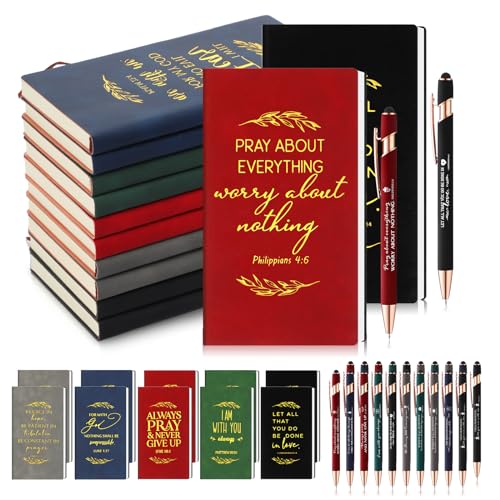 Fournitures d'église chrétiennes : lot de 20 carnets de notes et stylos