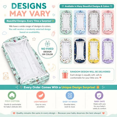 Image of Baby Cradle Khoya Cloth Poly Cotton Jhula Palna Fabric | For Newborn 0-3 Years, Breathable Hammock, Mosquito Net & Zipper, Washable Baby Swing, Up to 15 kg