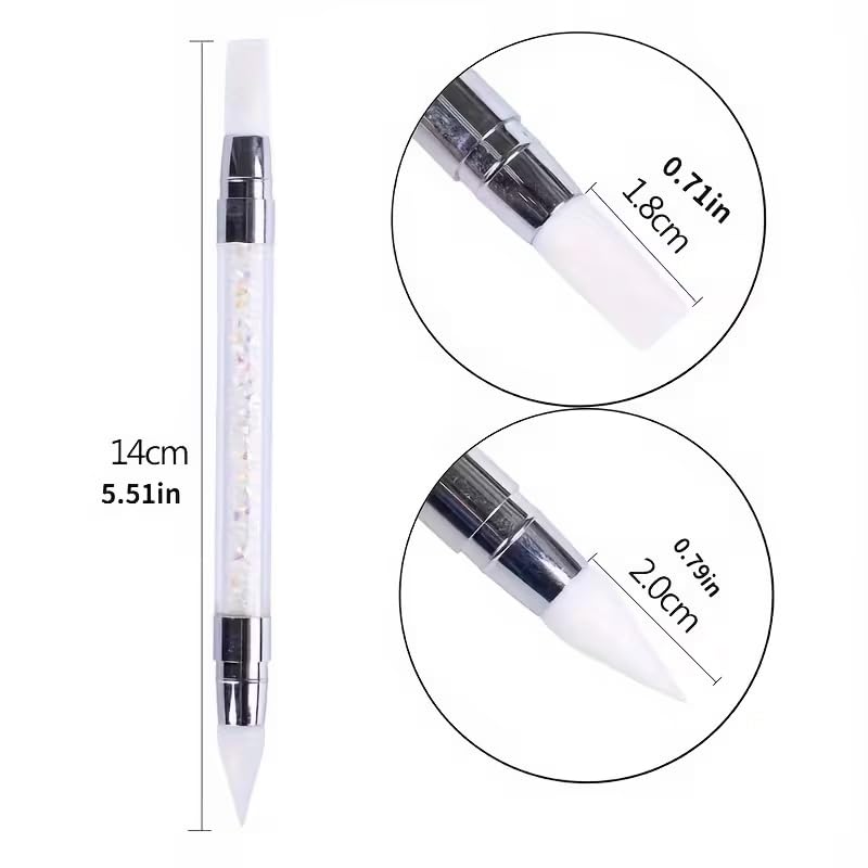 1pcs Nail Art Brush - 3D Carving Mirror Glitter Powder Dotting Painting Nail Pen Gel Polish Manicure Tools — view 4