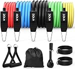 Resistance Bands Set with Handles, Exercise Bands for Working Out, Home Gym Workout Bands, Fitness Equipment for Men & Women Strength Training -fu