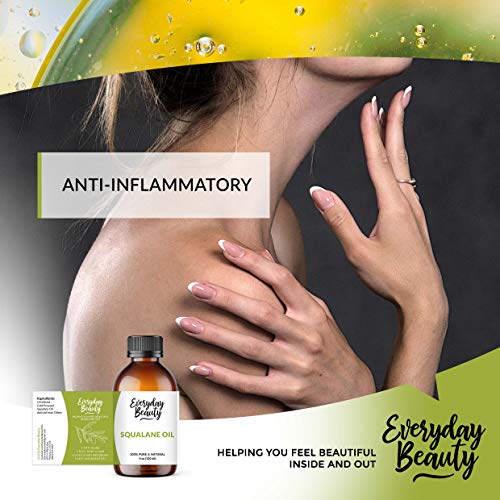 Squalane Oil - 100% Pure & Natural Plant Derived Facial Oil 2 Fl Oz - Cold Pressed And Unrefined Premium Grade Multipurpose Moisturizing Oil For Skin And Hair #TOP5
