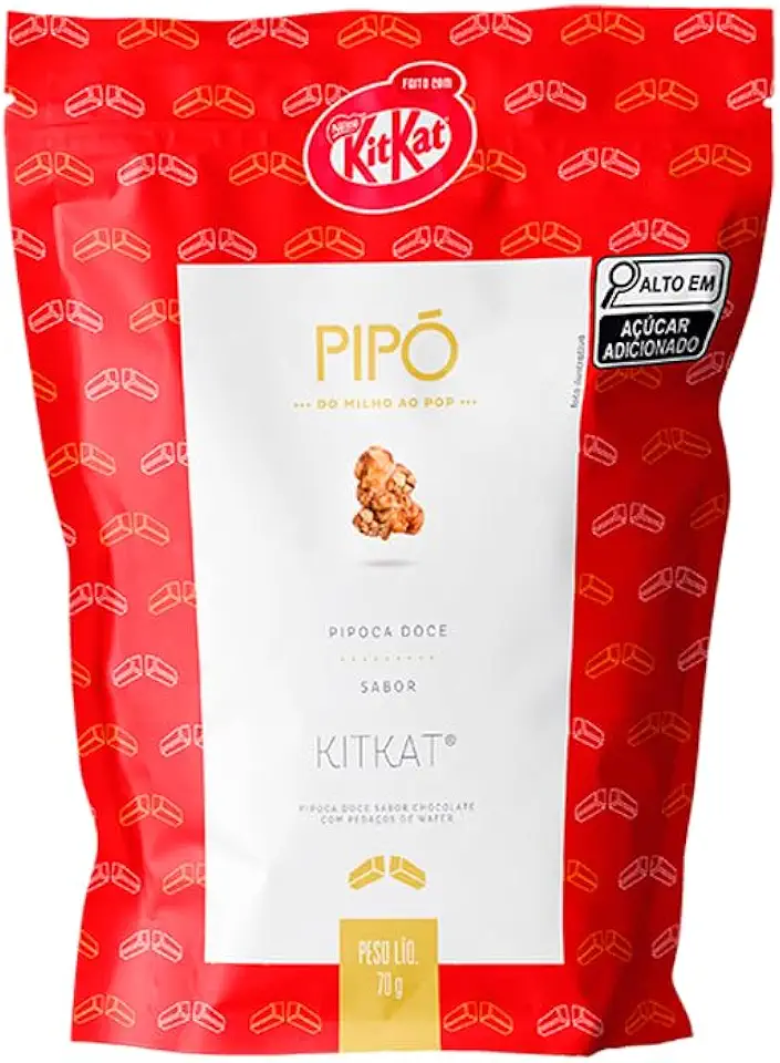Pipó Sache Pipoca Kit Kat, 70g