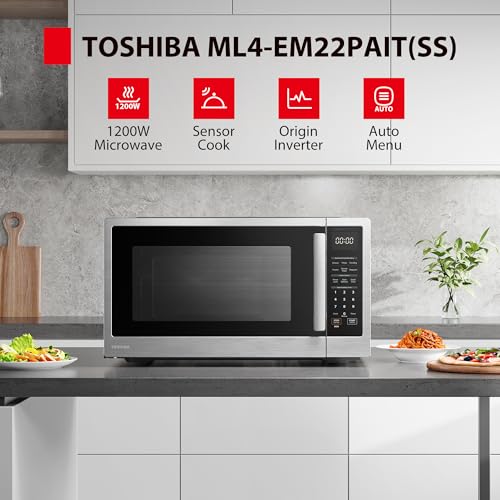 image for TOSHIBA ML4-EM22PAIT(SS) Countertop Microwave Oven with Sensor Cook, 6