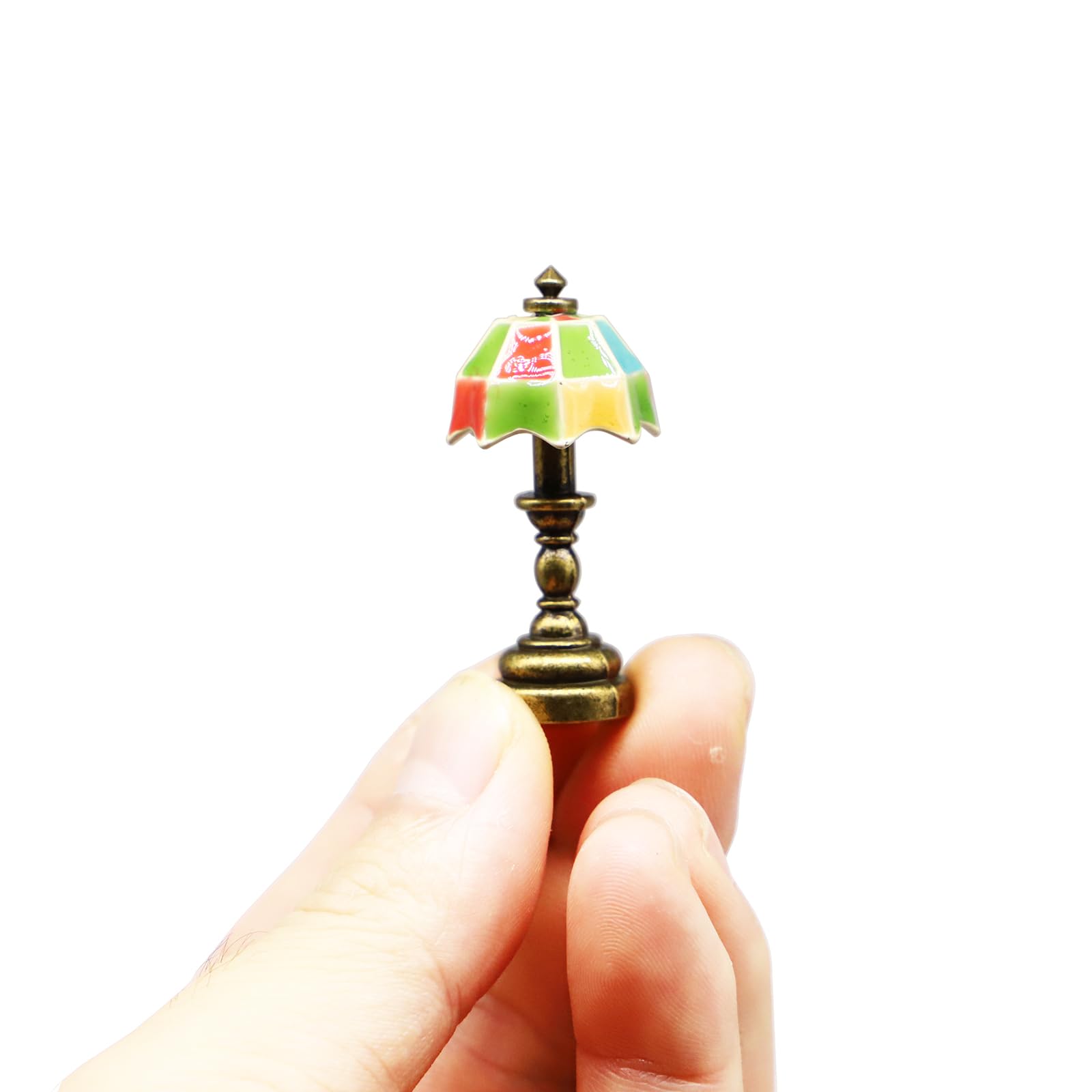 1:12 Miniature Vintage Desk Lamp, Dollhouse Mini Desk Table Lamp, for Dollhouse Bedroom Living Room, Home Decoration, Wall Decor Gifts (1PCS) (