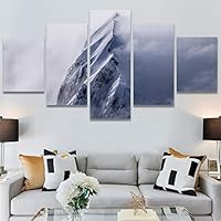 SIGNWIN 5 Panel Canvas Wall Art Foggy Landscape for Home Decorations Ready to Hang - 60