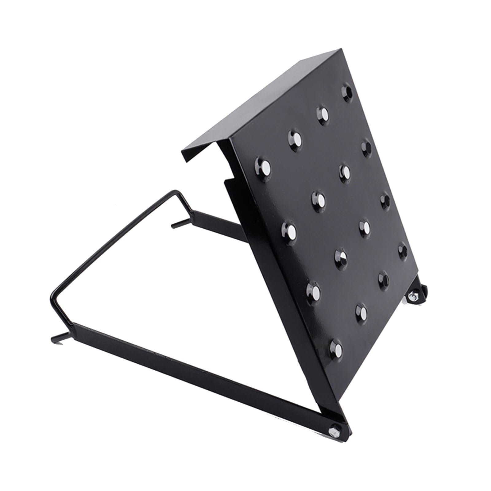 Msioytog Black Duty Metal Shelf Platform Permanent Ladder Attachments For Extension Ladders With 30Cm Step Spacing Rusts Proof Ladder Parts