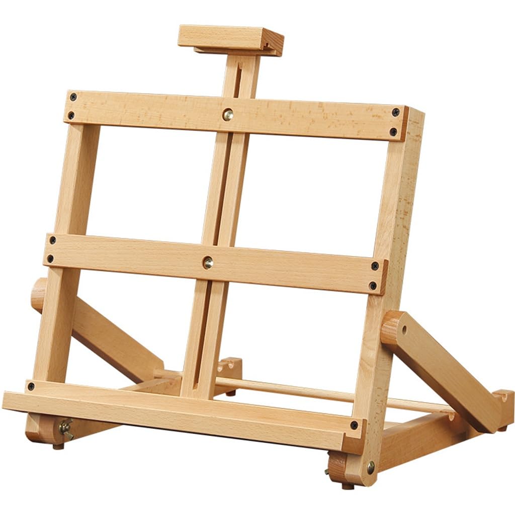 MYUYEE Desktop Easel For Art Students Folding Portable Beginner Painting Stand 8K Drawing Board Wooden