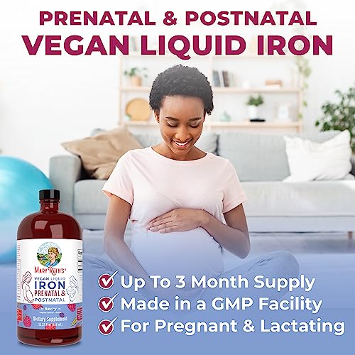 MaryRuth Organics | Liquid Iron Supplement Prenatal & Postnatal for Pregnant & Lactating | Iron Deficiency | Immune Support | Sugar/Gluten Free | Vegan | Non-GMO | 15.22 Fl Oz - Image 4