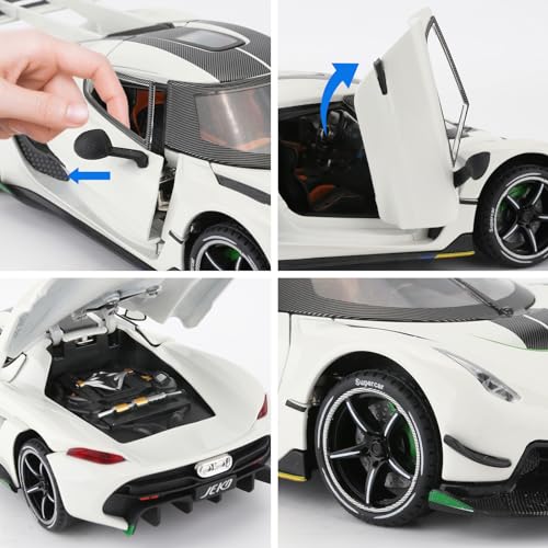 Modelo de coche Jesko 1:24 BDTCTK con luz y sonido miniatura 5