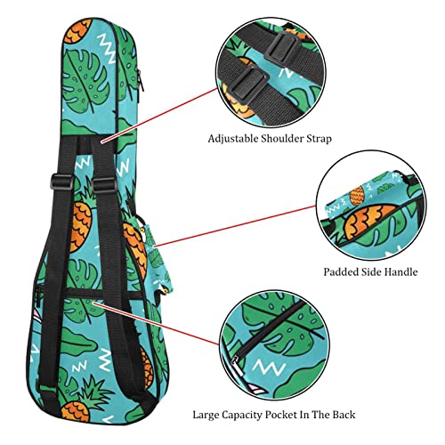 Housse pour ukulélé avec feuilles tropicales, toucans, ananas, rembourrage en éponge de 10 mm, 53,3 cm, sac de transport… - Les Beatles, Paul McCartney, John Lennon, RIngo Starr, George Harrison Housse pour ukulélé avec feuilles tropicales, toucans, ananas, rembourrage en éponge de 10 mm, 53,3 cm, sac de transport… – Image 4