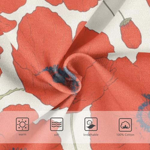 KLL Vibrant Floral Pattern Poppy Toddler Boys' Cotton Boxer Briefs Cute Undies3