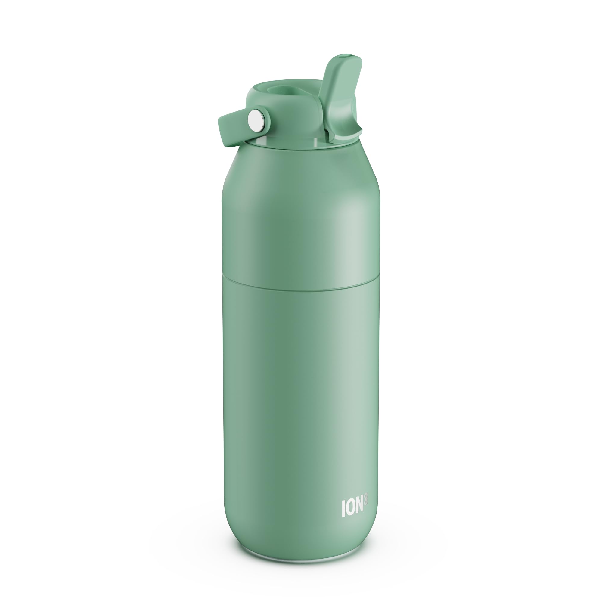 ION8 Primo Urban Insulated Water Bottle 910 ml (30 oz) – Leakproof Stainless Steel Bottle with Straw Lid, Fast Flow, Vacuum Insulated Cold Drinks, Cup Holder Friendly, Dishwasher Safe, Aqua