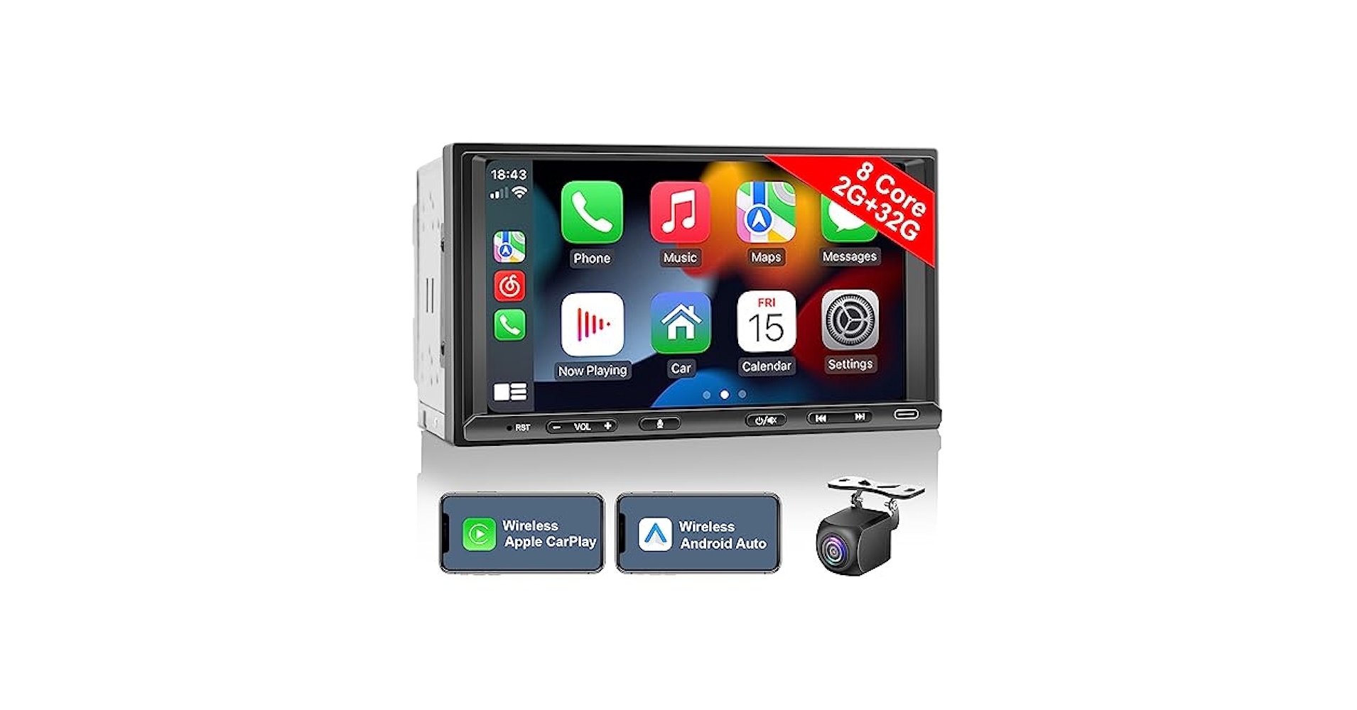 カー ステレオ 新品未使用Apple Carplay、Android Auto Amazon.co.jp: シングルDin車載ステレオ無線Apple Carplayと