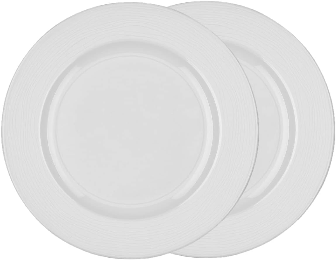 Geneviève Lethu Dinnerware 26cm Porcelain Dinner Plates, Set of 2, White Geneviève Lethu Dinnerware 26cm Porcelain Dinner Plates, Set of 2, White