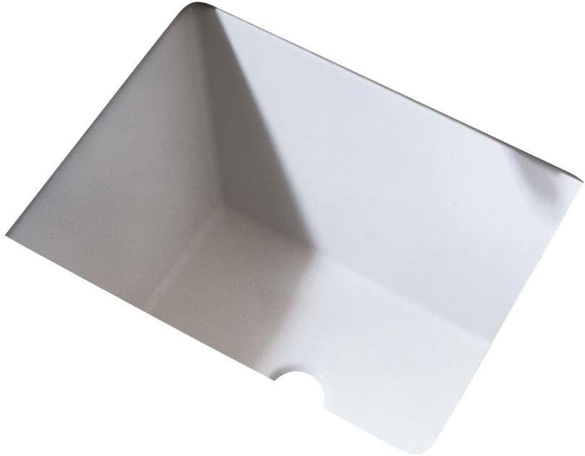 White Ceramic Rectangular Undermount Bathroom Sink