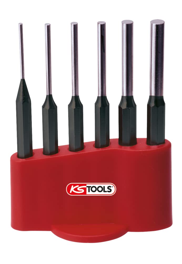 KS Tools ‎156.0200 - Jeu de Chasse Goupille Octogonale - Kit avec 6 Chasse Clou - Outil Mecanique Auto - Fabriqué en Chrome Vanadium - Finition Brunie - Tailles 3, 4, 5, 6, 8 et 10mm