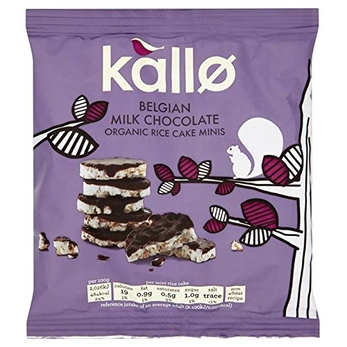Kallo Organic Milk Chocolate Mini Rice Cakes 40g - Pack of 2