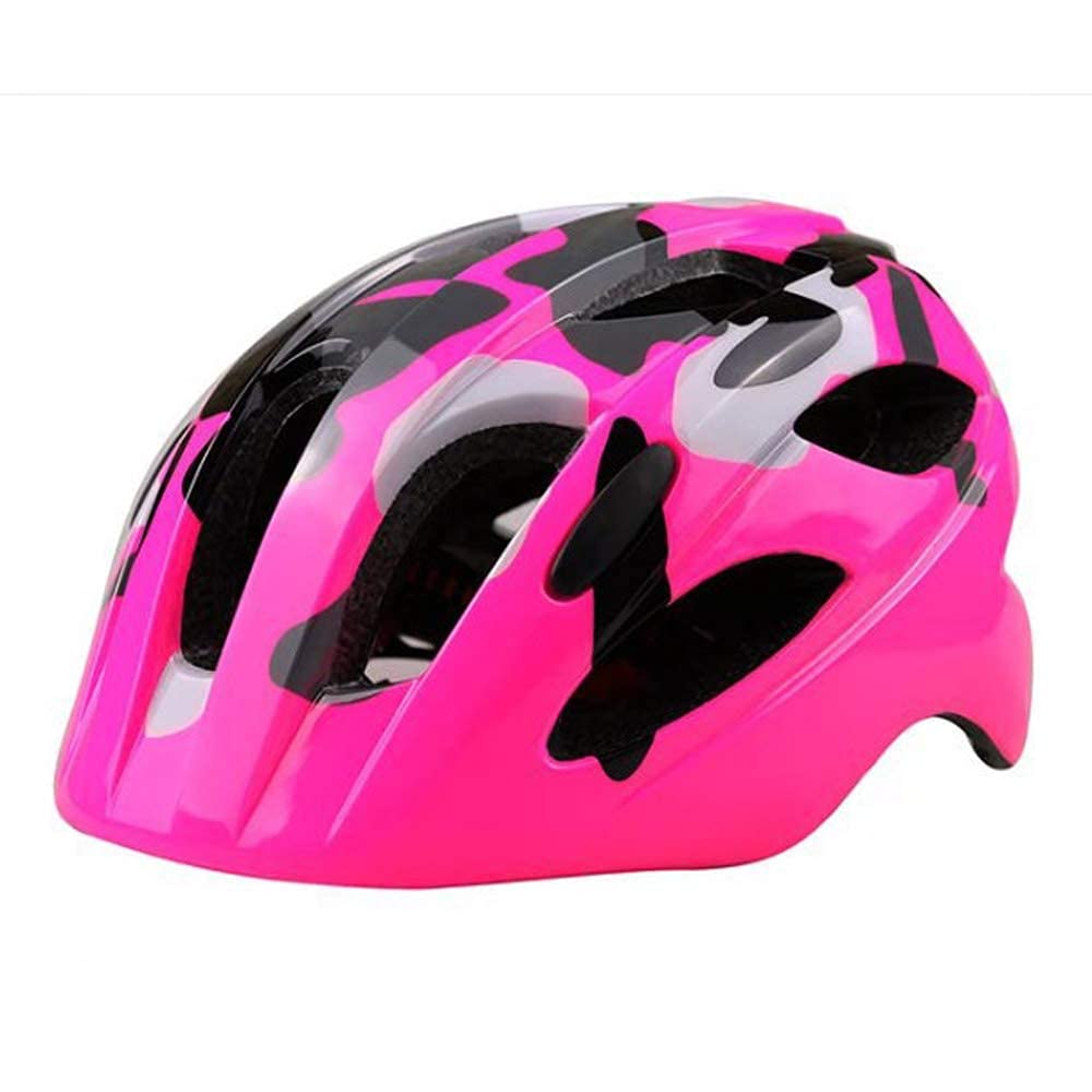 Casco de bicicleta fiable para niños, ligero y ajustable, adecuado para niños de 7 a 15 años, protección de seguridad para casco de bicicleta de niño y niña, 50 a 53 cm, rojo (color: rosa)