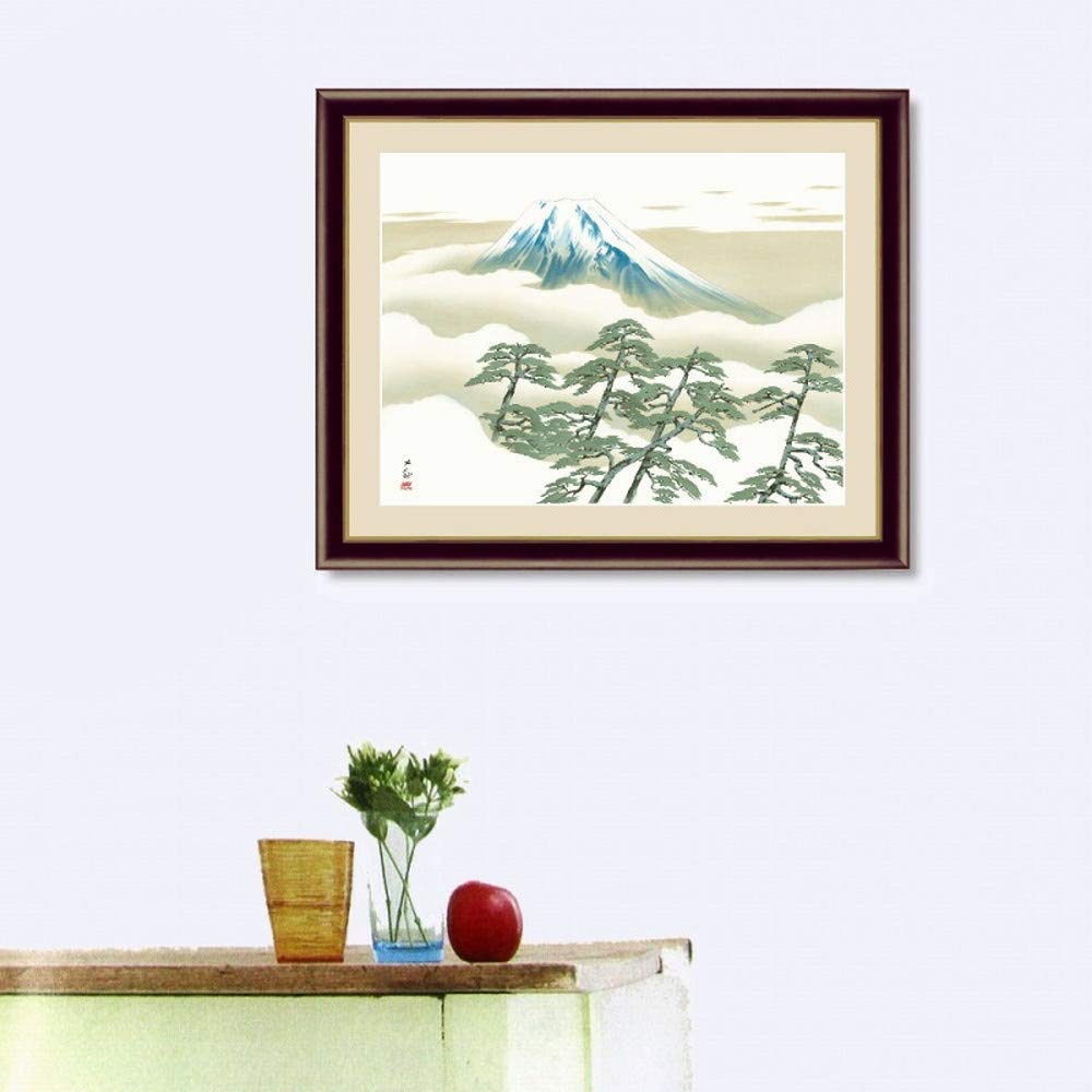 Amazon.co.jp: 横山大観 松に富士 F6号 高精彩工芸画 手彩補色 複製画