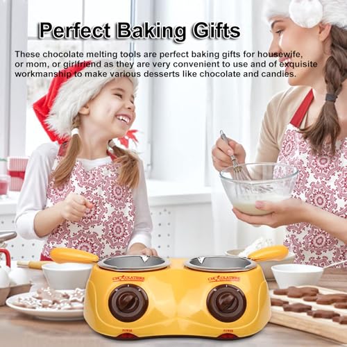 Set eléctrico para derretir chocolate doble horno miniatura 2