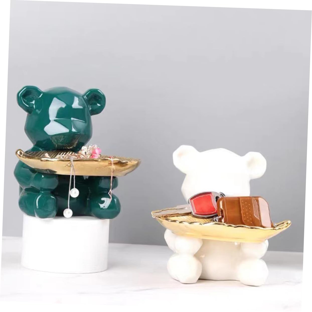 Holibanna Bandeja Decorativa Ideal Para Baño y Dormitorio Soporte De Joyería Plato De Cerámica