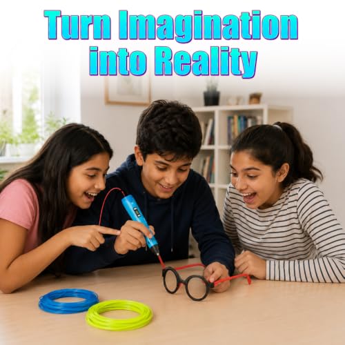 Image of PW 3D Pen for Kids, DIY Kit with USB Cable, Pen Holder & 3 PLA Filaments