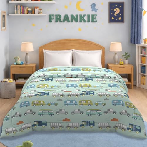 Image of MORADO Glace Cotton AC Comforter /Blanket /Quilt for Double Bed | Ultra Soft & Lightweight | All Season Reversible Comforter | Cozy Bedding for Home & Hotel | Size 90x100 Inches,Bus & Multi,Double