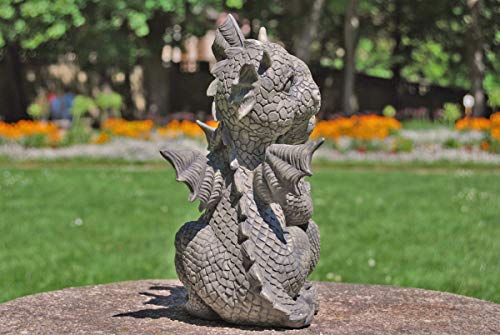 MC Gartenfigur Gartendrache - Modell Liebespaar - Fantasy Figur Deko Drache Garten