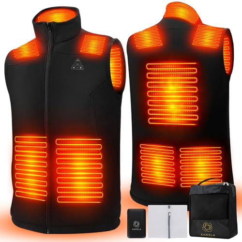 Heated Vest for Men with Battery Pack Included, Water & Wind Resistance Softshell Electric Vest for Hunting Hiking