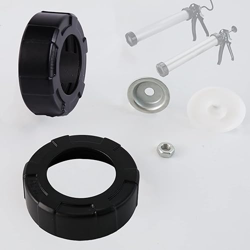 ASNOKNAE Pistola de calafateo de salchichas Kit de repuesto de pistón de aluminio con tapa frontal y diámetro para fácil reparación de pistolas de
