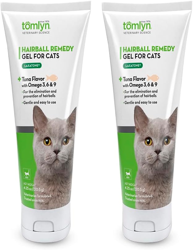 Laxatone Tuna-Flavored Hairball Remedy Gel for Cats and Kittens, 4.25oz - Pack of 2