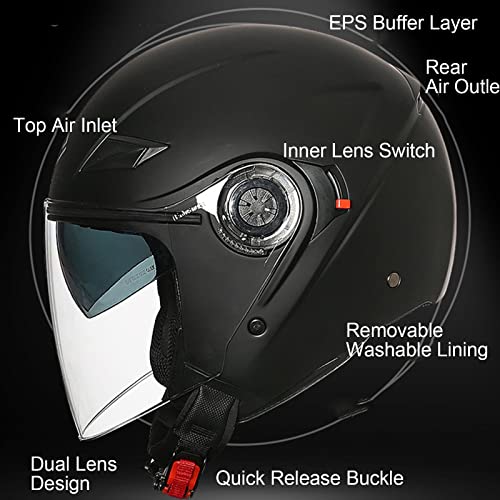 Casque vintage à face ouverte homologué ECE pour éliminer les reflets