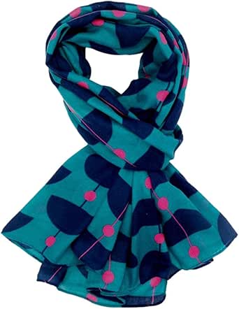 Telas Y Tejidos Bufanda Mujer Color Crema Con Estampado De Árboles