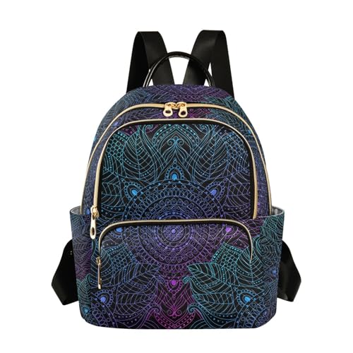 Image of ALAZA Art mandala Boho Ethnic Bohemian Small Backpack Purse for Women Travel Bag Fashion Daypack Back Pack Shoulder Bag
