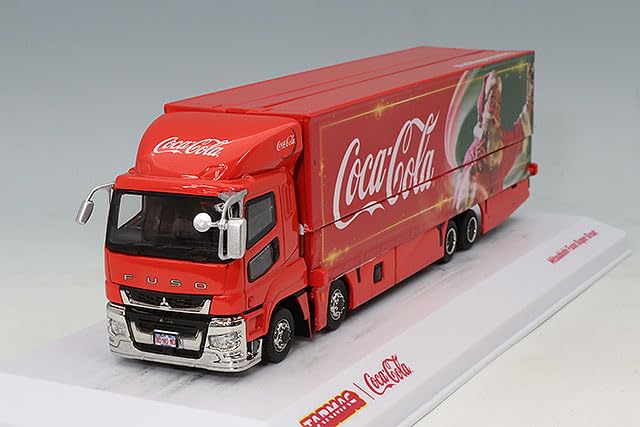 ミニカー Tarmac Coca-Cola Mitsubishi Fuso Super Tarmac Works 1:64 Mitsubishi Fuso Super Great Coca-Cola Santa