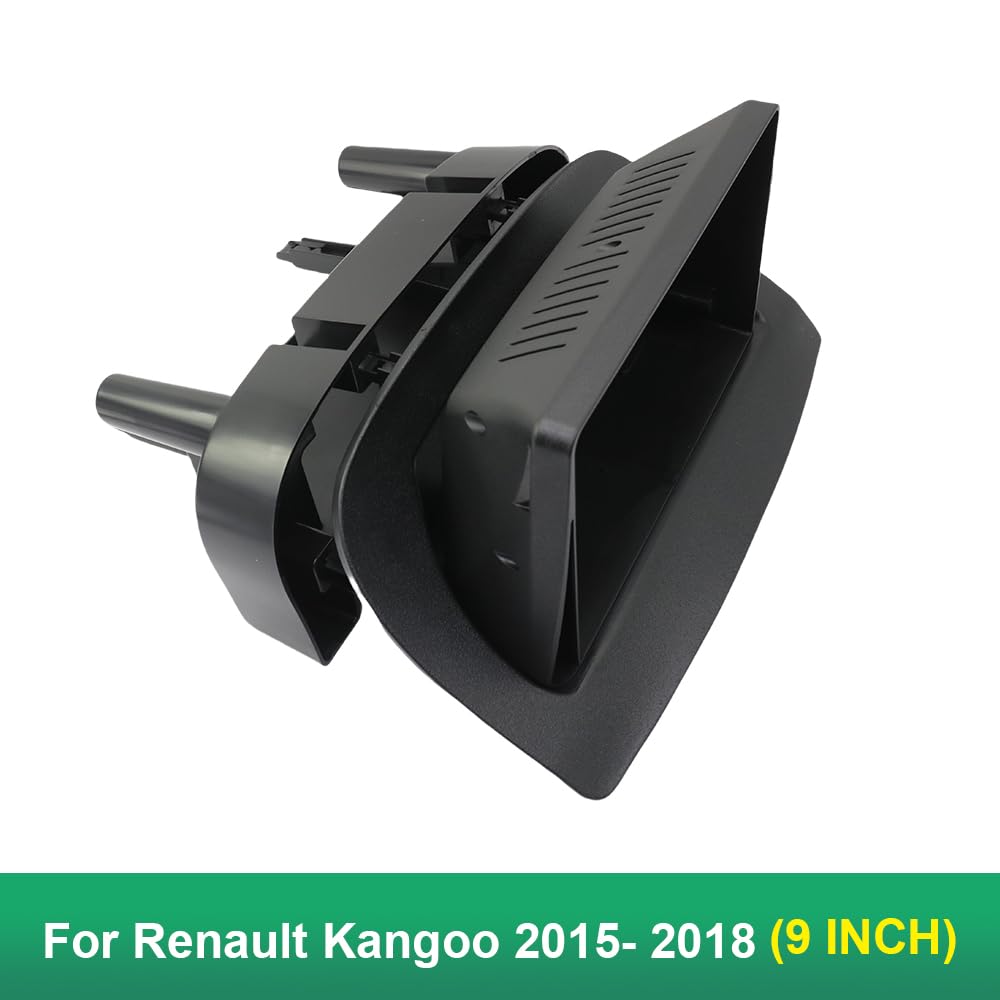 Cadre Façade Cache-Radio Façade autoradio 2 DIN 9 Pouces Compatible avec Renault Kangoo 2015-2018 (Cadre et Panneau d'installation pour DVD Double DIN) | Vehicle cables