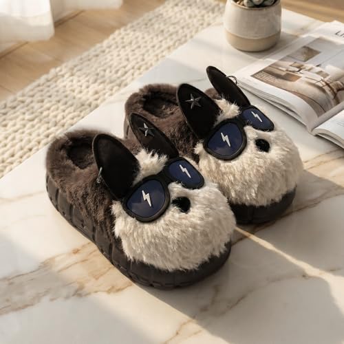Image of VRITRAZ Women's Comfort Slip On Closed Toe Warm Winter House Clog Indoor Slipper with Cute Print and Degins
