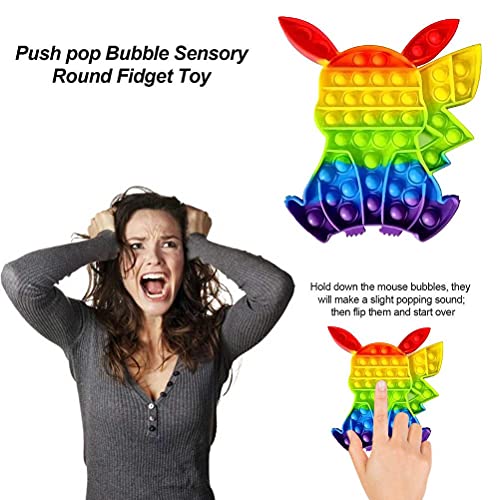BTSRPU Brinquedos de apertar de silicone para autismo, necessidades especiais de crianças e adultos