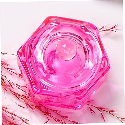 LIFKOME 2 piezas tazas de vidrio para uñas miniatura 3