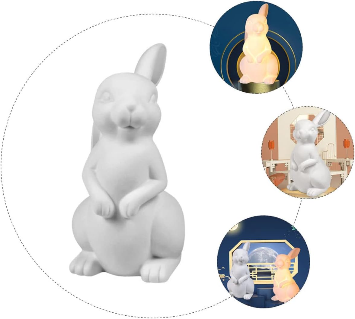 DOITOOL 2pcs Design Ceramics Craft Table Light Cute Atmosphere Adornment for Home Decor High-Grade Material Comfortable Mild Lighting Effect for Bedroom and Office