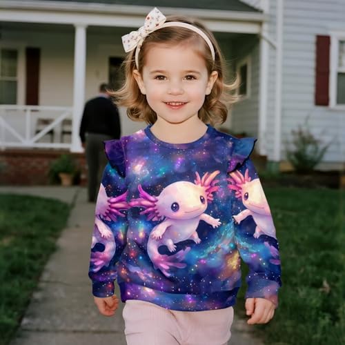 Bulopur Girls Sweatshirt Pullover Hoodie Soft Crewneck Long Sleeve Top for Kids Winter Warm Fall Clothes 1-8Y4